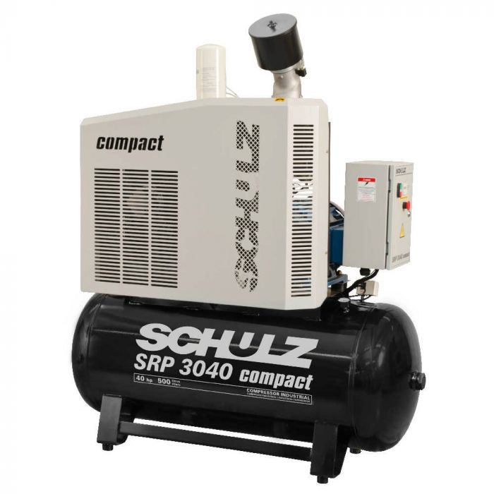 SCHULZ ROTARY SCREW SRP-3008 COMPACT 60 GAL SINGLE OR THREE PHASE 7.5HP 
